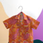 Tango Tropics Printed Cotton Hawaiian Shirt, thumbnail 4 of 5