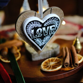 Hand Painted Wooden Love Decoration, 2 of 4