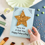 Personalised Father's Day Gold Star Keepsake Gift Card, thumbnail 3 of 4