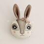Handmade Heirloom Doll Linen Animal Wall Head Hare, thumbnail 1 of 6