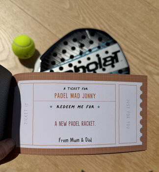 Padel Or Tennis Lovers Personalised Father's Day Gift, 4 of 9