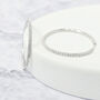 Big Round 40mm Hoop Silver Earrings With Crystals, thumbnail 2 of 6