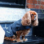Personalised Navy Winter Waxed Dog Coat, thumbnail 4 of 7