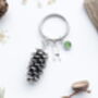 Pine Cone Keyring Woodland Nature Gift, thumbnail 2 of 8