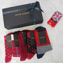 Customised Red Luxury Women's Socks Three Pair Gift, thumbnail 1 of 6