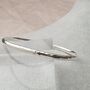 Sterling Silver Bangle With Hammered Finish, thumbnail 3 of 6
