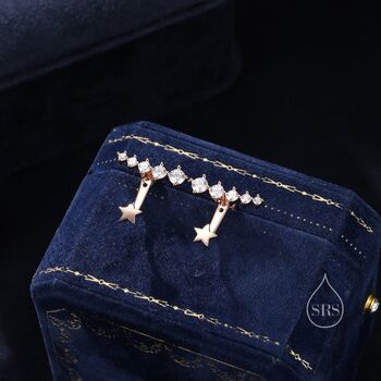 Cz Constellation Star Ear Jacket In Sterling Silver, 3 of 10
