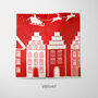 Personalised Red Village Christmas Cushion, thumbnail 7 of 7