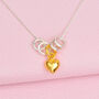 Personalised Silver And Gold Sweetie Heart Necklace, thumbnail 3 of 7