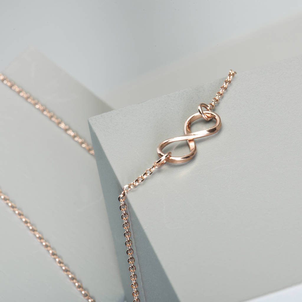 Rose Gold Infinity Necklace By Evy Designs | notonthehighstreet.com