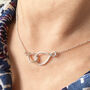 Sterling Silver Linked Infinity Knot Necklace, thumbnail 1 of 7