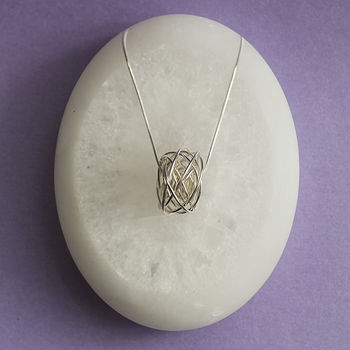 Sterling Silver Coiled Nest Necklace, 2 of 3