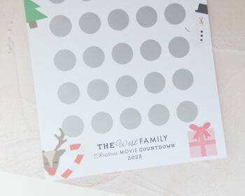 Personalised Movie Scratch Off Advent Calendar, 4 of 5