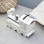 Personalised Silver Plated Train Money Box, thumbnail 2 of 5