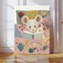 Bedtime Story Mouse Nursery Art Print, thumbnail 1 of 5