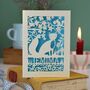 Personalised Papercut Fox Birthday Card, thumbnail 5 of 8