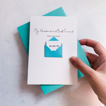 Personalised Husband/Wife Best Friend Envelope Card, 7 of 8