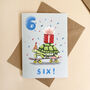 Tortoise 6th Birthday Card, thumbnail 1 of 6
