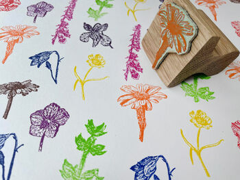 Wildflower Rubber Stamp Set, 6 of 7