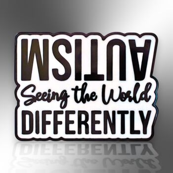 Autism Seeing The World Differently Enamel Pin, Neurodivergent, Autistic Awareness Badge, Autism Gifts For Kids, 3 of 8