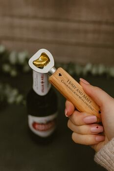 Personalised Wooden Bottle Opener New Home Gift, 2 of 3