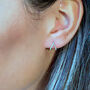 Sterling Silver Wishbone Stud Earrings, thumbnail 4 of 9