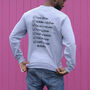 Personalised Year 'Dadlife' Back Print Men Sweatshirt, thumbnail 2 of 8