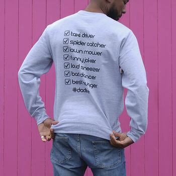 Personalised Year 'Dadlife' Back Print Men Sweatshirt, 2 of 8
