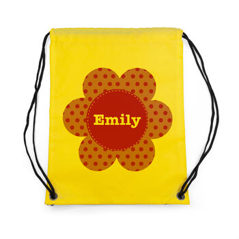 Personalised Yellow Flower Waterproof Swim Bag, 6 of 8