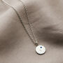 Personalised Mini Disc Initial Birthstone Necklace, thumbnail 4 of 9