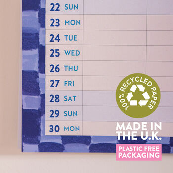 2026 2027 A3 Family Wall Calendar | Academic Year | Costal Stripe, 5 of 7