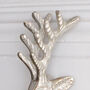 Set Of Three Silver Woodland Stag Wall Hooks, thumbnail 4 of 7