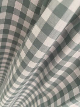 Velcro Sink Skirt, Bespoke Stripy Cabinet Curtain, Duck Egg Cupboard Curtain, 4 of 6