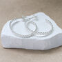18ct Gold Plated Or Silver Chain Link Hoop Earrings, thumbnail 1 of 3
