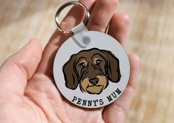 Wire Haired Dachshund Keyring, 2 of 6