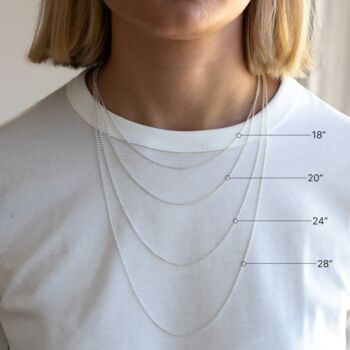 Sterling Silver T Bar Necklace, 3 of 4