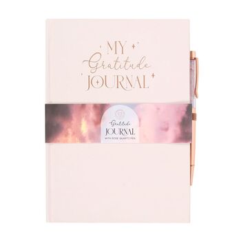 A5 Gratitude Journal With Rose Quartz Crystal Pen, 4 of 6