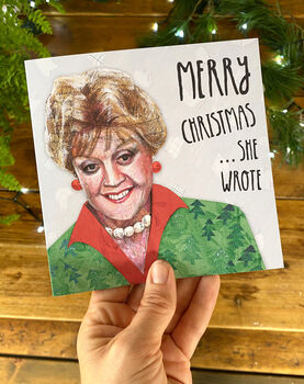 Angela Lansbury Funny Christmas Card, Murder She Wrote Inspired Christmas Card, 5 of 6