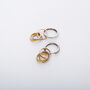 Fancy Earring Cubic Zirconia Hoops Sterling Silver, thumbnail 9 of 10