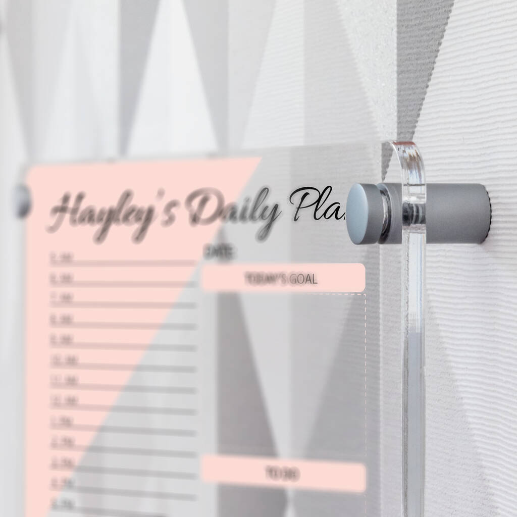 Personalised Acrylic Daily Planner Wall Mounted By Mirrorin