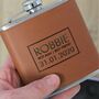 Personalised Leather Hip Flask, thumbnail 2 of 10