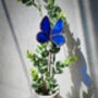 Stained Glass Butterfly Plant Stake Blue Pink Red, thumbnail 7 of 9