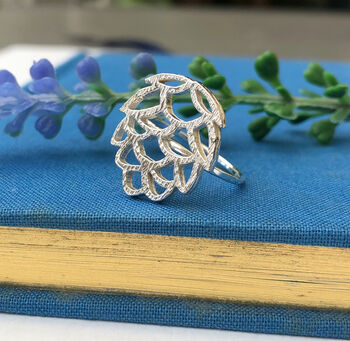 Sterling Silver Pine Cone Ring, 2 of 9