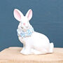 White Mini Easter Bunny Decoration, thumbnail 2 of 3