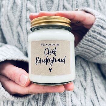 'Will You Be My Bridesmaid/Maid Of Honour' Soy Candle, 2 of 8