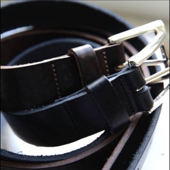 Luxury Monogramed Leather Belt, 2 of 3