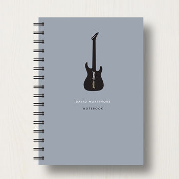 Personalised Guitar Music Lover's Journal Or Notebook, 9 of 10