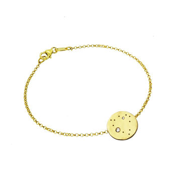 Zodiac Constellation Bracelet With White Sapphires, 3 of 4