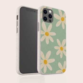 Mint Daisies Eco Friendly, Biodegradable Phone Case, 3 of 8