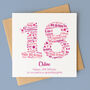 Pink Star Personalised Birthday Card For Her – Any Number, thumbnail 4 of 7
